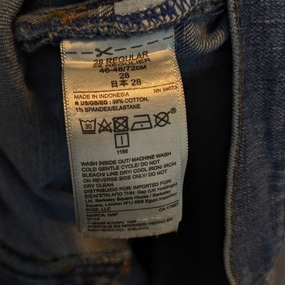 GAP Authentic Best Girlfriend Star Studded Mid Rise Ankle Jeans Size 28 - Picture 7 of 9